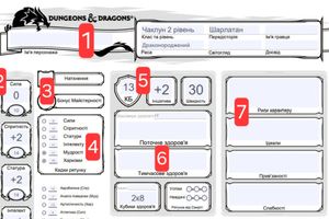 Лист персонажа ДнД (Dungeons&Dragons) фото