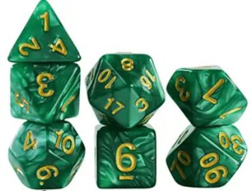 Набір Кубиків Dice Set (Зелений) - аксесуари для настільних ігор