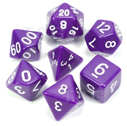 Набір Кубиків Dice Set v2 (Фіолетовий) - аксесуари для настільних ігор