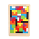 Тетріс дерев'яна головоломка, пазли, дитяча настільна гра, Різнобарвна