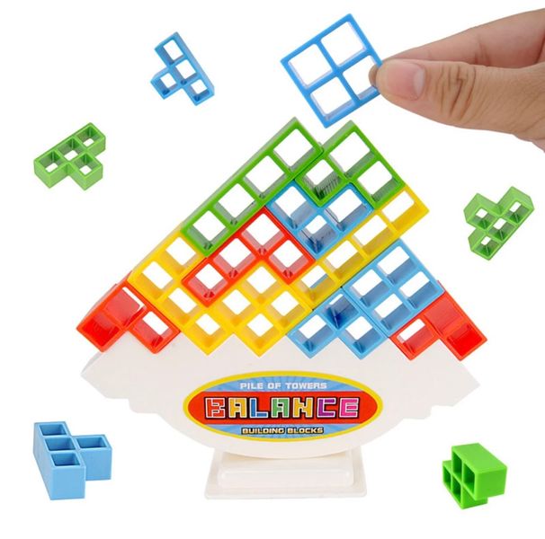 Тетріс вежа, настільна гра для всієї сімʼї, дженга, гра головоломка, 32 блоки.